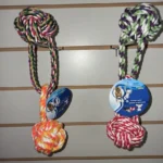 Juguete Cuerda Doble Lazo + Pelotas De Madeja