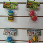 Juguete Para Gato Pelota Arcoíris Grande Set X 2