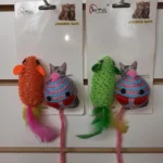 Juguete Para Gato Ratón Cola De Pluma Y Pelota