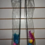 Juguete Para Gato Vara Con Ponpones Y Plumas